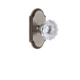 Grandeur Arc Plate Single Dummy with Fontainebleau Crystal Door Knob
