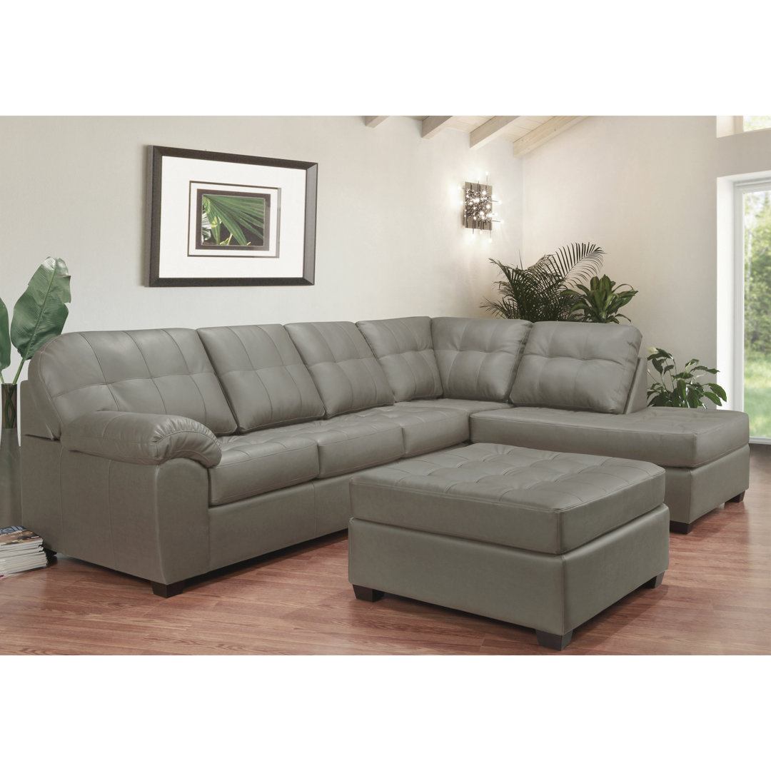 Yarber Upholstered Sectional Red Barrel Studio® Upholstery 