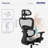 Nouhaus Ergo3dL Home Office Desk Chairs Ergonomic Office Chair High-Back Mesh Rolling Work Chairs with Wheels and Adjustable Headrests Comfortable Lumbar Support Adjustable Armrests-104236706
