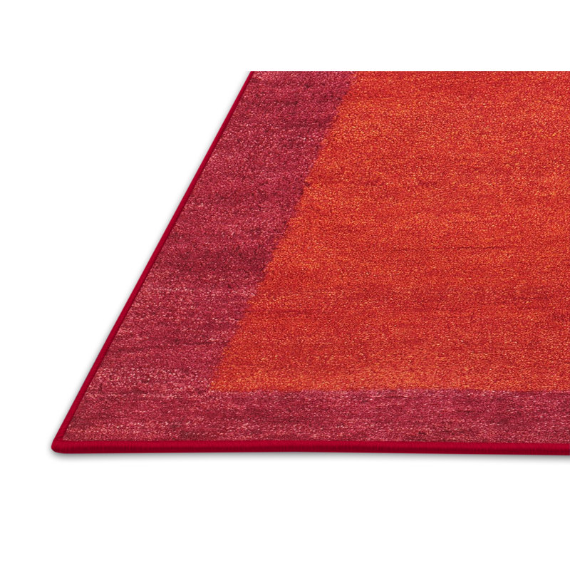 Tapis contemporain orange / rose, Rectangle 5 pi x 8 pi