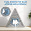 Triangular Waterproof Resin Cat House, Weather-Resistant & Long-Lasting-1551695229