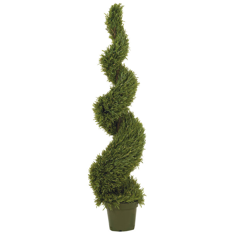Topiaire en cèdre artificiel romarin en pot, H 60 po x l 18 po x P 15 po