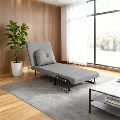 3-in-1 Convertible Folding Sofa Bed - 5-position Adjustable Backrest With Pillow, Space-saving Sleeper For Living Room/bedroom/office