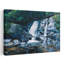 Waterfall and stones Leatherby Falls Mount Arvon Michigan USA 1 Piece Wrapped Canvas Wall Art-1609650624