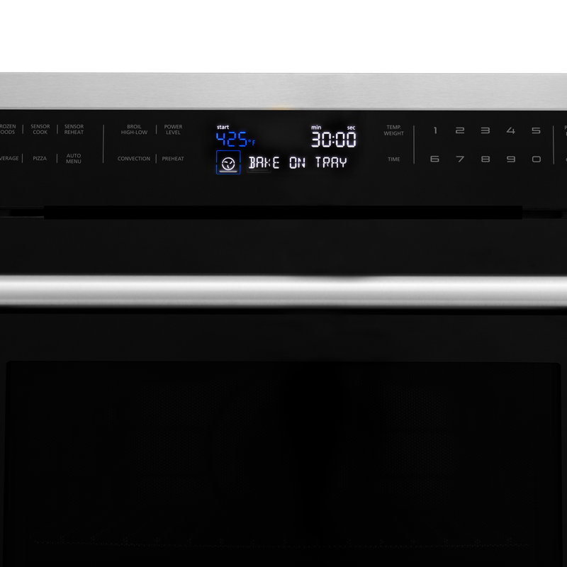 ZLINE 24 in. 1.6 cu ft. Convection Microwave Oven in Satin Steel with Speed and Sensor Cooking, Stainless Steel