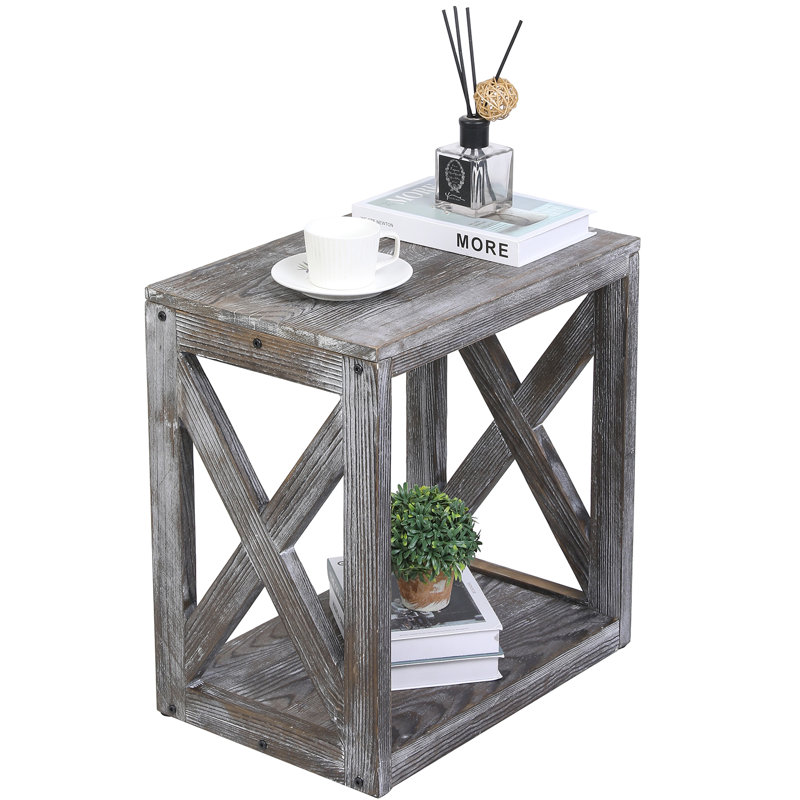 Bedside Table, Brown Grey