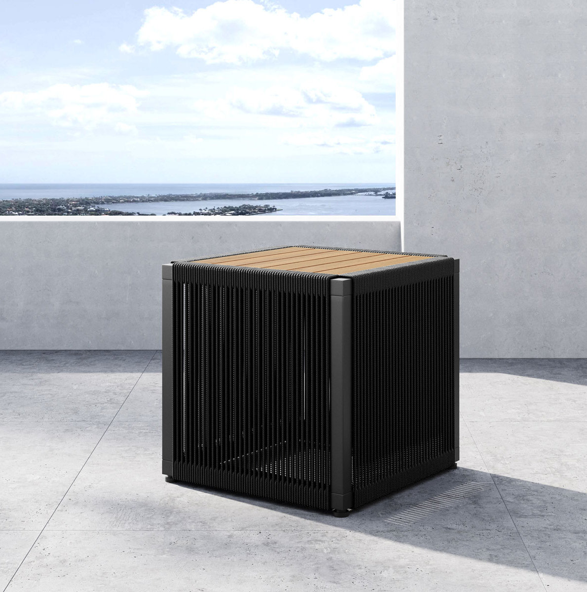 Fifer 18" Teak Patio Side Table