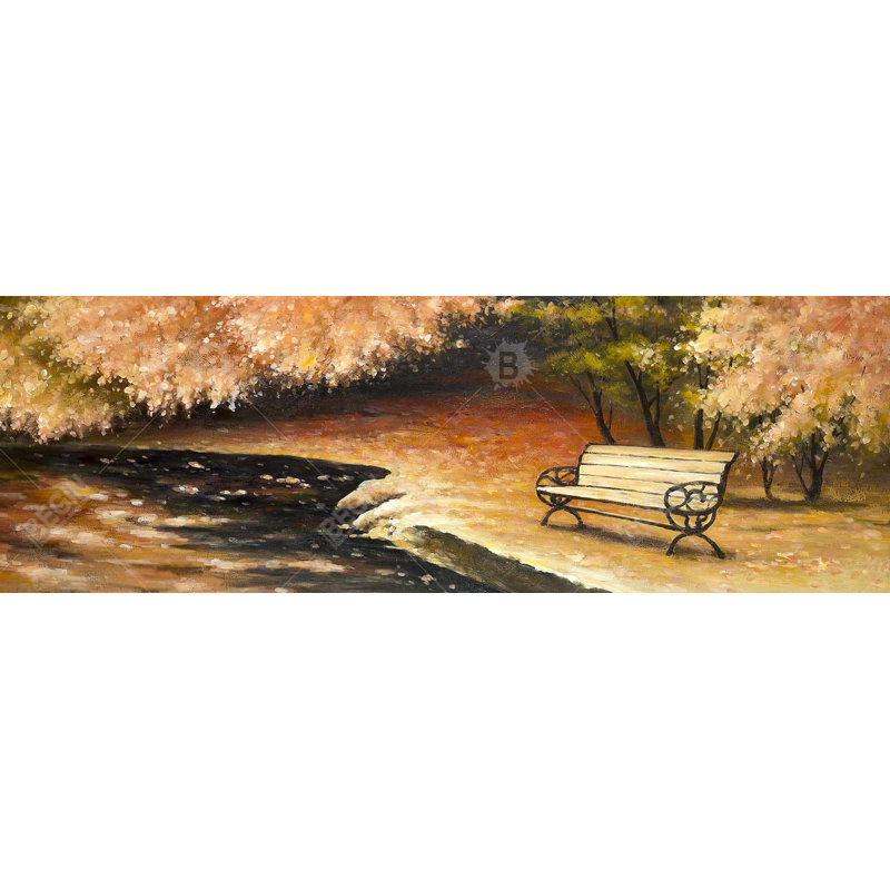 " Park Bench By Fall "