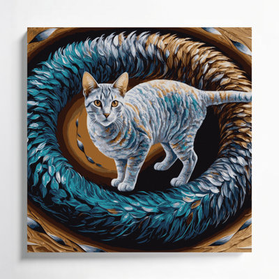 Cats Oregon Rex Brown Canvas Wall Art