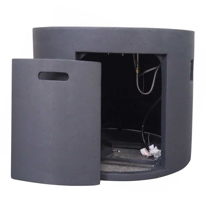 31" Round Fire Pit-40 000 Btu, Dark Gray