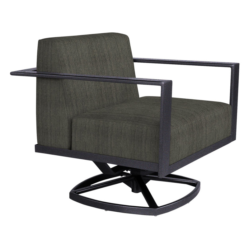 Studio Outdoor Rocker Chair, Graphite, Alcazar Redwood
