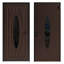 Porte d'entrée extérieure prémontée en acier Ronex 1277 brun, fenêtre latérale extérieure, imposte, métal peint, style moderne, largeur 36+14 po x hauteur 80 po, ouverture à gauche vers l'intérieur-109404009-109404011