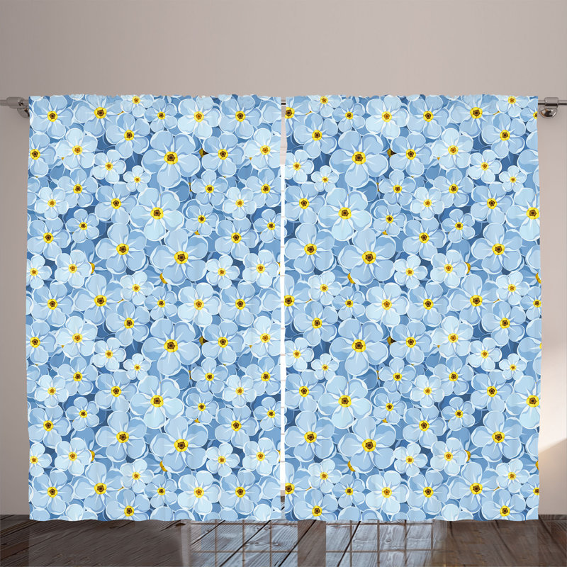 Doraville Polyester Semi Sheer Curtain Pair, 140cm W x 400cm L