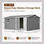 Abri de jardin en métal avec fenêtre, disponible en 4 tailles : 10×14 / 10×12 / 10×8 / 8×6-134981007
