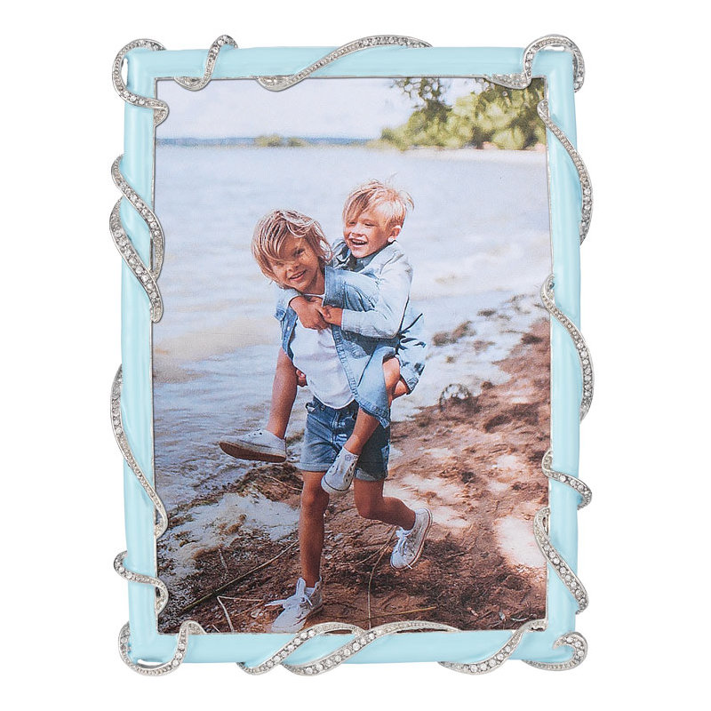 Baby Harlow Metal Picture Frame, Blue, 5" X 7"
