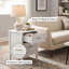 Walter Set Of 2 Wood Nightstands, 2 Drawer Bedside Tables With Storage, Night Stands For Bedroom, End Table Or Side Table For Living Room, 39.5 cm D x 39.5 cm W x 55 cm H, White