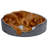 Two-Tone Fur & Suede Oval Pet Bed-68640058