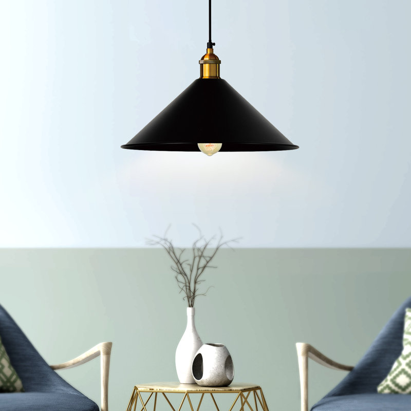 Mini-luminaire suspendu industriel 1 lumière pour la cuisine, la salle à manger et le salon - culot E26, compatible avec les DEL - hauteur réglable avec certification BACL