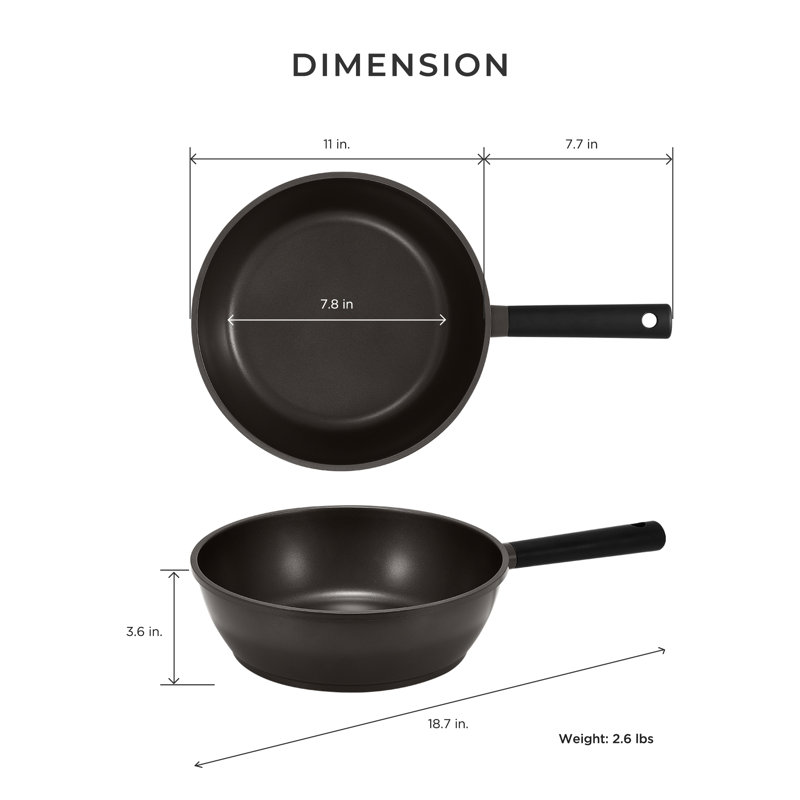 CUCKOO 11 in Kyndell Nonstick Ceramic Wok Pan, Induction Compatible COP-B2810HGB
