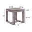 Table de bout de style contemporain de style rustique brun gris, brun clair et brun clair, salon