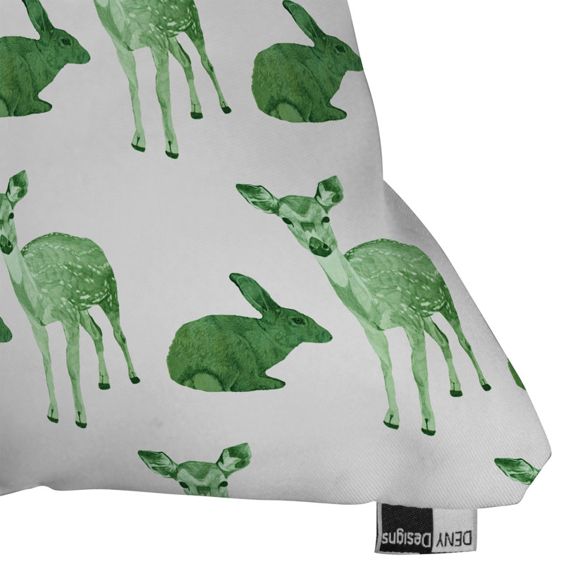 Coussin décoratif animaux de bois, 18 po x 18 po