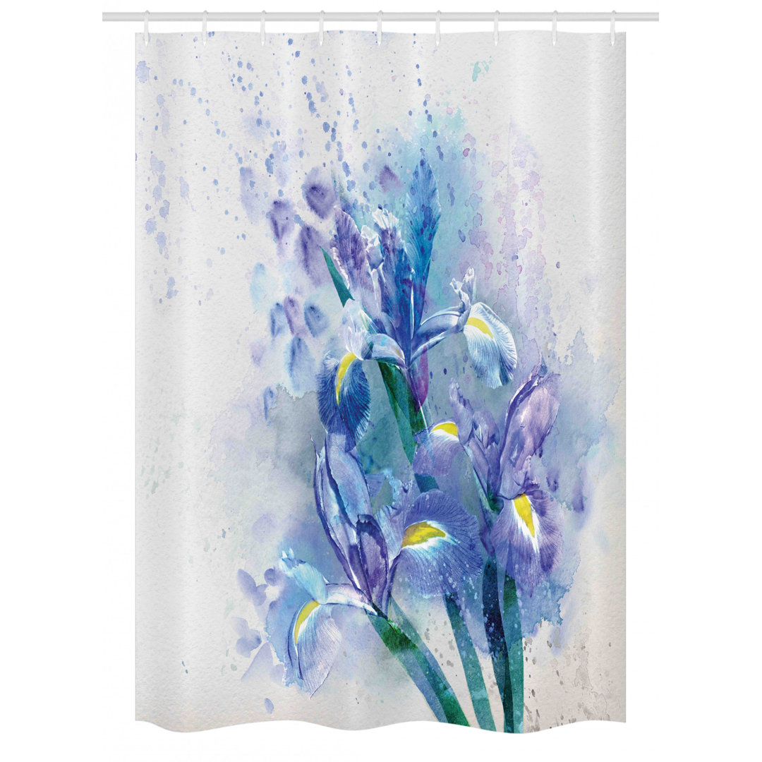 Floral Shower Curtain with Hooks Included East Urban Home 