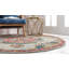 Tapis oriental en polypropylène tissé à la machine en beige / rouge / bleu Pennylane-26422681