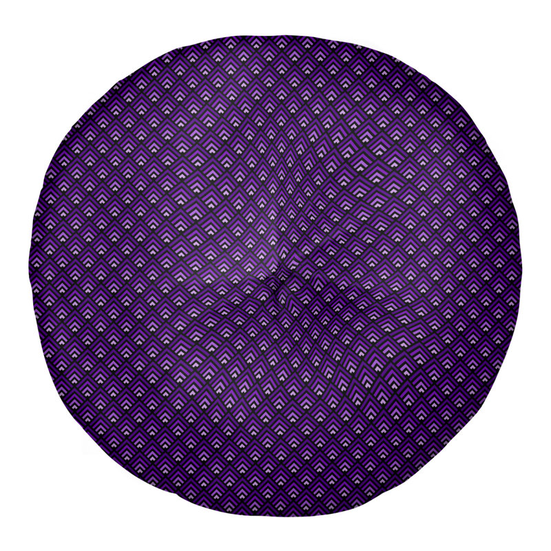 Coussin de sol géométrique Katelyn Elizabeth, 26 po x 26 po, Mauve zed