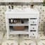Meuble-lavabo avec lavabo en céramique, 3 tiroirs et tablette réglable-1826972528