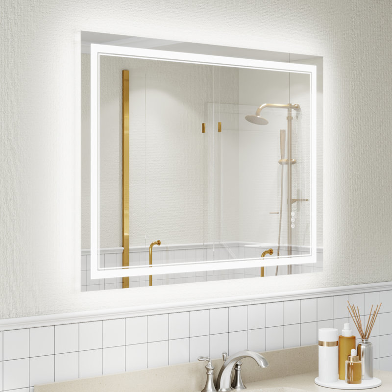 Miroir de salle de bain mural Aolaith, 36 po x 48 po