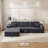 109.5" Cloud Sectional Couch with L-Shape Chaise,Modern Modular Sofa with Deep Seat, Upholstered Couches for Living Room Bedroom Apartments,No Assembly Required-114472171-114472169