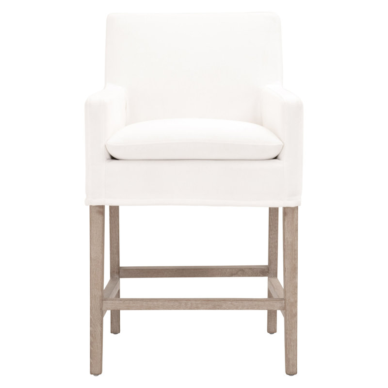 Almando Upholstered Counter Stool with Solid Wood Frame