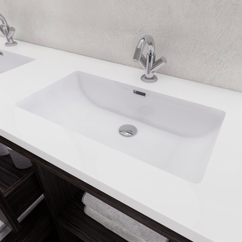 Eden 60" Double Sink Bathroom Vanity Set, Dark Gray