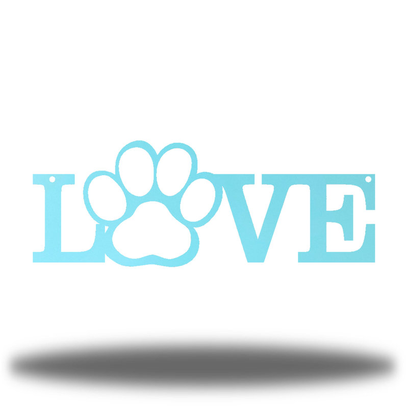 Décoration murale «Love Paw», Écume de mer, H 11 po x l 30 po x P 0,01 po