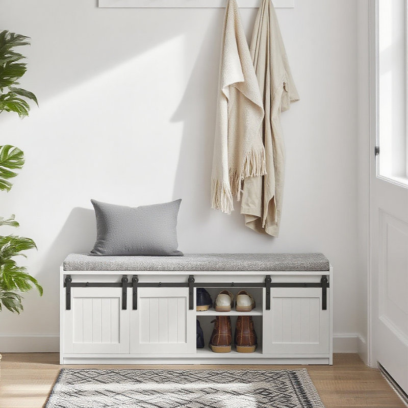 Massaoud Polyester Upholstered Storage Bench