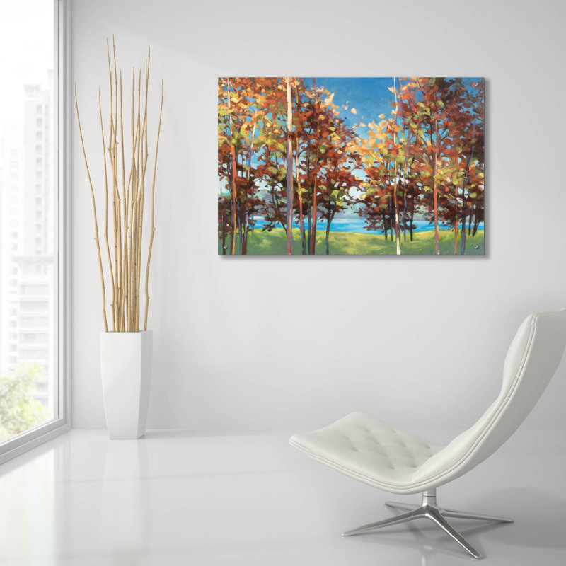 «Kaleidoscope Bright Blue» par Julia Purinton, art mural en verre acrylique, H 24 po x l 36 po x P 0,2 po