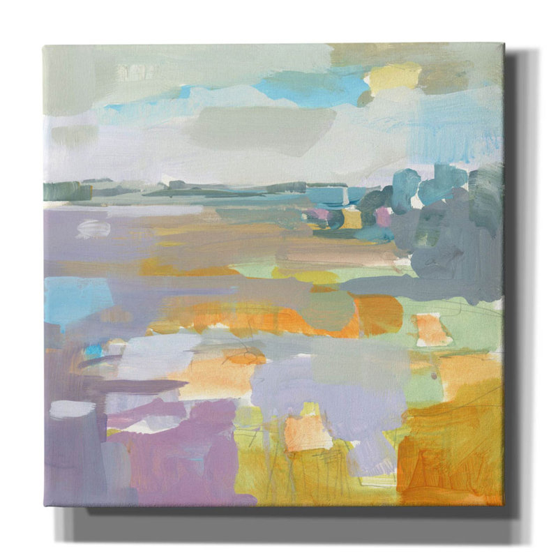 «Ivy Bronx» «Lilac Field» par Kathleen Robbins, art mural sur toile, H 12 po x l 12 po x P 0,75 po