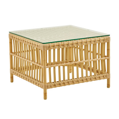 Caroline Square Glass Outdoor Side Table , 23.6 " W 23.6 " D