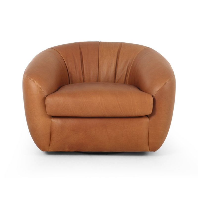Adele Swivel Chair-Lorento Cognac