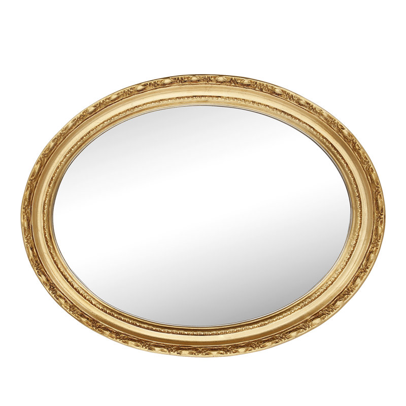 Duckett Oval Wall Mirror, 48cm x 38cm, Gold