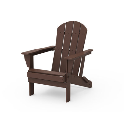 Folding Adirondack Chair in Dark Brown