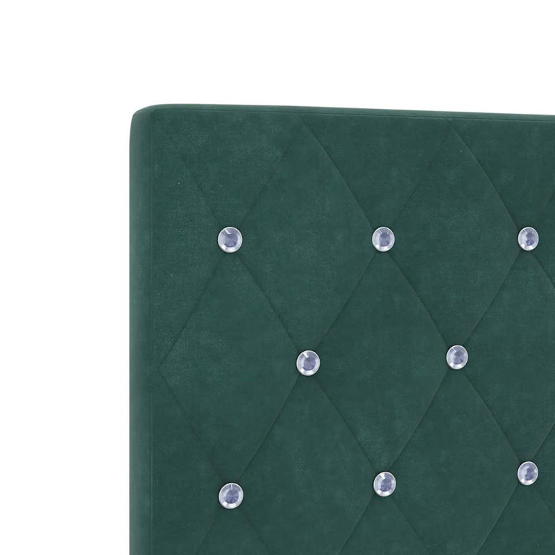  Velvet Headboard Argyle With Headboard Velvet, Dark Green, 88cm H x 160cm W x 7cm D