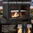 Outdoor Patio Multifunctional Wood-Burning Steel Fireplace with Chimney, Log Holders, Fireplace Tool,Winter Patio Ambience & Practicality Double Duty