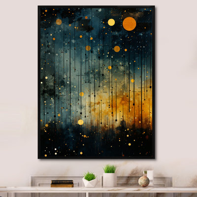 «Yellow Astral Murmurs Landscape», art mural abstrait