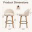 Tabourets de bar pivotants en velours Louise-316411225-316411230