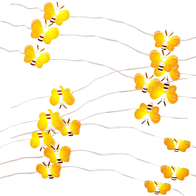  Super Pack-20 LED Bee String Lights – Warm White Indoor Micro Dot Fairy Lights – 6.3ft Cute Décor for Bedroom, Party or Gift – 16 Pack PDQ Display