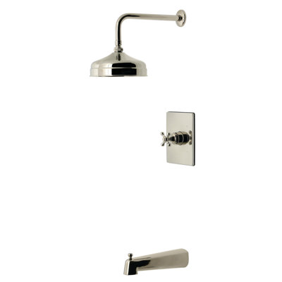 Robinet de baignoire et de douche à pression équilibrée à poignée simple Kingston Brass Metropolitan