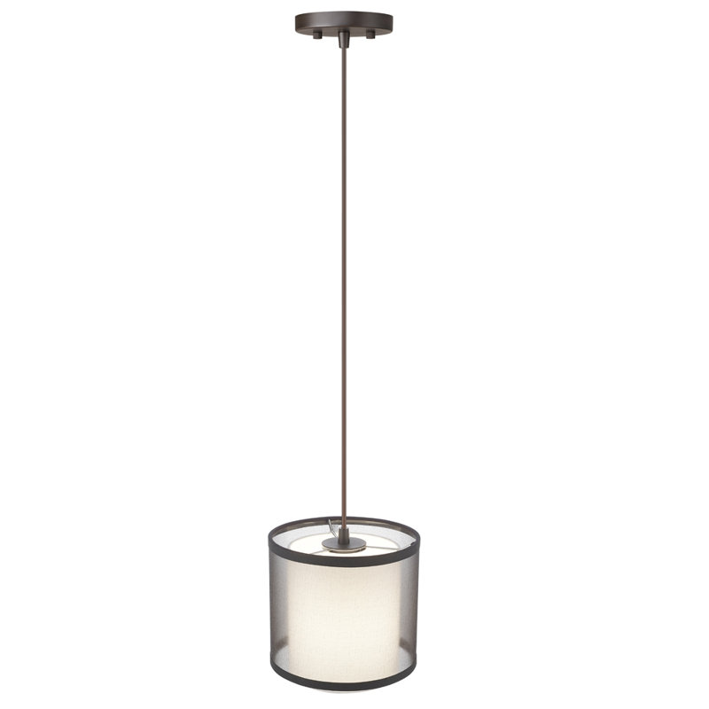 Feltner 1 - Light Single Pendant, 152.75" H x 8" W x 8" D, Antique Bronze, Smoke Gray