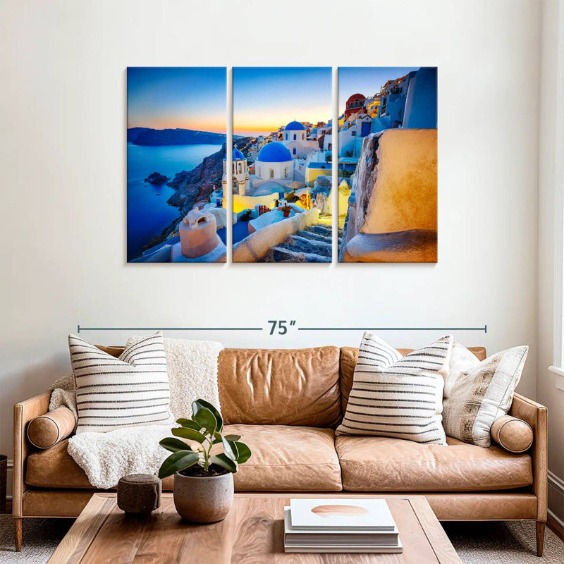 Sebbie Dusky Oia, 36" H x 57" W