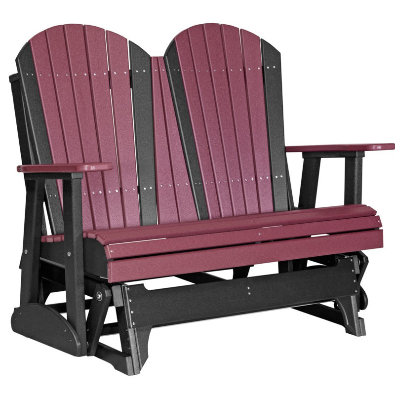 Banc en plastique Neerings, Bois de cerisier / noir